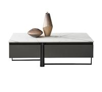 TEESONG Petites Tables de Bout Table Basse Moderne Meubles Table Basse en marbre et Ardoise d'appoint de Salon Luxe légère à Manger Tables Basses pour Le Salon