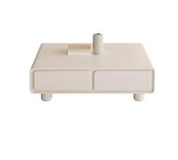 TEESONG Petites Tables de Bout Table Basse Moderne Table Basse Blanche for Salon, Rangement for la Maison, Table Basse décorative Moderne Tables Basses pour Le Salon(130x60x40cm)