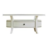 TEESONG Petites Tables de Bout Table Basse Moderne Table Basse de Luxe légère, Moderne et Simple, à Deux Couches, avec Plateau Rond en Verre trempé Tables Basses pour Le Salon