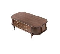 TEESONG Petites Tables de Bout Table Basse Moderne Table Basse rétro Table Basse en Bois Massif Table Basse Ovale Salon Salon Maison avec Table Basse de Rangement Tables Basses pour Le Salon