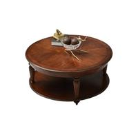 TEESONG Petites Tables de Bout Table Basse Moderne Table Basse Ronde Vintage en Bois Massif, Table Basse en Bois de Cerisier, adaptée aux Petits espaces, Petite Table Tables Basses pour Le Salon