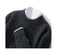 TEESONG Pull Homme Manches Longues Pull en Laine à col Semi-Haut for Hommes, Pull torsadé de Couleur Unie, Ample et décontracté, Cachemire épais, tricoté, Automne Hiver