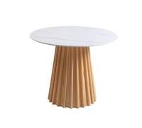 TEESONG Table basse de bureau style nordique maison ronde en bois massif table de salle à manger café salon thé balcon (taille : 88,9 cm)