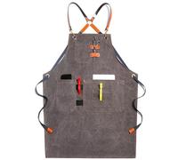 TEESONG Tablier de Chef Tablier Denim Art Peinture Restaurant Chinois Barista Lait thé Boutique Hommes et Femmes barbier vêtements de Travail Tabliers pour Hommes(A)