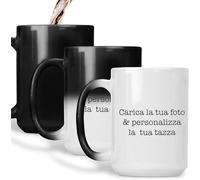 Teetaly Tasse magique personnalisable avec photo ou nom | Tasse thermosensible qui change de couleur avec chaleur | Magic Mug original cadeau pour couples, amis, anniversaires et occasions spéciales