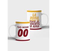 Teetaly Tasse personnalisable avec nom et numéro | Cadeau amusant équipe du cœur | Mug Juve, Inter, Rome, Milan, Lazio (Rome)