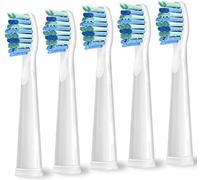 Teeteck Brossettes De Rechange Convient Pour Fairywill/Seago 507/508/515/551/917/D7/D8/959 (5 Blancs, Poils Mi-Doux)