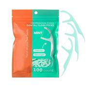 Teeth Flossers Cleaning Ultra-F High-Tension Interdental Cleaner | 100-Piece Gum Back Teeth Flossing Pick s for Men Women Family Home Travel Office Daily Gym Morning