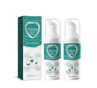 Teeth Mouthwash Lot de 2 dentifrices en mousse blanchissant pour dents sensibles à la douleur Nettoyage en profondeur, protection des caries et soin naturel