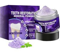 Teeth Restoration MineralPowder, Mineral Tooth Powder, TeethWhitening Powder, Dental Restoration Mineral Effective in Strengthening Teeth and Gums for Daily Use, 50g (1)