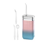 Teeth Water Flossers, Pulse Mode Irrigator, 2.56x1.57x5.12 Inches Adjustable Battery Operated with 4 Nozzles, Waterproof Tank for Implant Care and Daily Hygiene