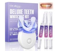 Teeth Whitening kit,Kit de Blanchiment Dentaire Professionnel avec Lampe LED,3 Stylos Blanchir les Dents,Soins Dentaires à Domicile en 20 Minutes,Élimine les Taches Profondes