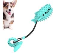 Teether pour chiots et chiots - Jouet à ventouse en forme de requin - Jouet à mâcher pour animaux de compagnie - Distributeur lent d'aliments interactifs - Interaction humaine et animal de