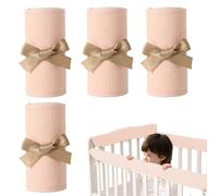 Teething Rail Guard Wrap 2 Pieces Breathable Cotton Gauze Adjustable Straps