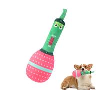 TeeToys For Puppiesthing Jouet à mâcher rembourré en forme de microphone, peluche qui émet des sons, design flexible et durable, design sonore pour animaux de compagnie doux | Jeu au