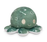TeeTurtle - La peluche pieuvre r versible originale - Tableau noir + carnet - Adorables animaux en peluche sensoriels qui montrent votre humeur -