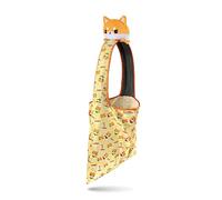TeeTurtle - Sac fourre-tout en peluche - Orange Ramen Shiba - des créateurs de la peluche pieuvre réversible originale - Emmenez votre compagnon en peluche partout où vous allez