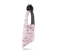 TeeTurtle - Sac fourre-tout en peluche - Peluche licorne noire + arcs-en-ciel roses - Par les créateurs de la peluche pieuvre réversible originale - Emmenez votre compagnon en peluche partout où vous
