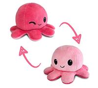 TEETUTLE - LA POCTOPUS REVERSIBLE ORIGINAL PLUSHIE - ROSE LIGHT HAPPET + ROSE DROD CLINE - Mignon Sensory Fidget Farmed Animaux qui montrent votr