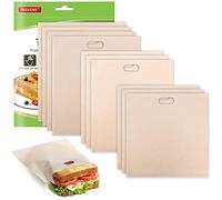 TEEUCNY Sac pour Grille-Pain 10PCs, Réutilisables Antiadhésifs Sacs à Toasts Grille-pain Sacs de Rangement Sandwich Snacks, Résistance à Haute Température Sac de Cuisson pour four, micro-ondes, Grill
