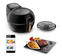 Tefal Actifry & Grill Genius Friteuse sans huile, Fonction grill, 9 menus automatiques, Grille incluse, Livre de recettes numérique, Fabriqué en France, air fryer FZ775810