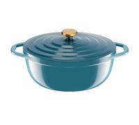 Tefal Air, Cocotte en fonte ovale 30cm, Cocotte légère en fonte d'aluminium, Nettoyage facile, Revêtement en céramique sûr, Couvercle de condensation, Compatible four, Induction E2708904