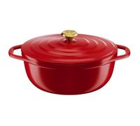 TEFAL Air cocotte légère ovale 30x23 cm, fonte d'aluminium rouge, tous feux dont induction E2548904