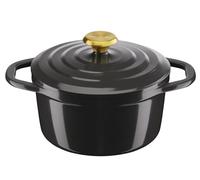 Tefal Air E2554404 Cocotte ronde anti-adhésive en fonte d'aluminium avec couvercle Gris 20 cm