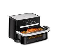 Tefal Airfryer EY9228 Dual Easy Fry Flex 9L avec séparateur FlexCook amovible, capacité de 9 litres pour jusqu'à 8 personnes, 7 programmes prédéfinis, choisir entre 2 zones de cuisson ou 1 GiantZone