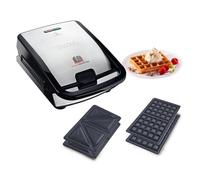 Tefal Snack Collection SW852D gaufrier et appareil à croque-monsieur 700 W Noir, Acier inoxydable