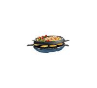 tefal appareil à raclette grill crêpe bleu acier 1050w 8 pers multifonctions 3 en 1 G