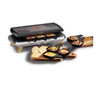 Tefal RE610D raclette 8 personne(s) 1350 W Noir, Acier inoxydable, Bois