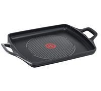 Tefal Aroma Plancha 32 x 26 cm Aluminium Fonte Anti-Adhérente Revêtement Titane Tous Feux Fonte Epaisse Convient Induction Pics Verseurs Poignées de Soutien