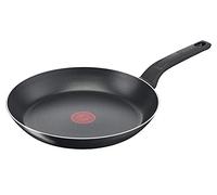 Tefal B55506 Poêle à frire Easy Cook and Clean, antiadhésive, signal thermique, base robuste, facile à nettoyer, forme profonde, sans induction, noire, 28 cm