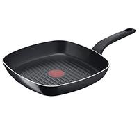 Tefal - B55540 - Easy Cook & Clean - Poêle à griller - 26 x 26 cm - Tous feux sauf induction - Signal thermique - Cuisson saine - Noire