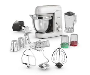 Tefal Bake Partner, Robot pâtissier, mixeur sur pied puissant de 1100 W, puissance longue durée, kit d'accessoires BakeGood, QB525B38