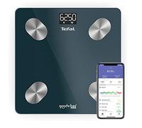Tefal Balance connectée Goodvibes Life+ BM9620S1 – 10 indicateurs, Application, 180 kg, 100 g