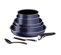 Tefal Batterie de cuisine 8 pièces Ingenio Easy Cook N Clean Empilable Bleu pailleté - 3168430334014