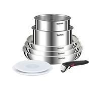 Set 8 pièces Tefal Poêles et Casseroles avec 2 couvercles hermétiques et 1 poignée amovible L8968S04 Ingenio Emotion