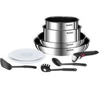 Tefal Batterie de cuisine Ingenio Emotion L897AS04 – 10 pièces, inox empilable, antiadhésif