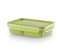 Tefal Boîte à déjeuner, Lunch box 1,2 L, 3 compartiments, Sans BPA, Hermétique, Compatible congélateur, micro-ondes, lave-vaisselle, Garantie 30 ans, Masterseal To Go Vert K3100412