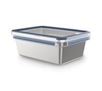 Tefal Boîte de conservation 3 L, Acier inoxydable 304 léger et hygiénique, Robuste, Etanche, Compatible congélateur, lave-vaisselle et four, Couvercle à clipser, Masterseal Inox N1150710