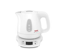 Tefal Bouilloire Aprecia Mini Control Blanche 0,8L Bouilloire Sans Fil 7 Choix de Température Ecran Digital Maintien au Chaud Résistance Cachée 2 Niveaux d'Eau Visibles 2200 W KO621110
