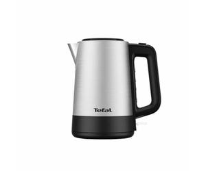 TEFAL Bouilloire électrique sans fil inox 1,7L, Résistance cachée, Option surélévation, Base 360°, 2200W, Equinox BI520D10