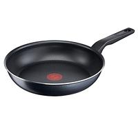 Tefal C38506 XL Force Poêle à frire, 28 cm, avec revêtement anti-adhésif, signal thermique, résistante, robuste, fond de poêle à diffusion, forme extra large, poignée stable, noire