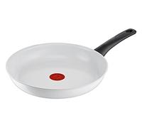 Tefal C41706 Poêle à frire en céramique 28 cm | Joint en céramique sûr | Indicateur de température thermique | Nettoyage facile | Convient à l'induction | Blanc