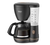 Tefal Cafetière filtre, 10 à 15 tasses, 1,25 L, Porte-filtre amovible, Arrêt automatique, Ouverture automatique du couvercle, Ergonomique, Includeo, Noire, CM533811