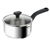 Tefal - Casserole Comfort Max avec couvercle en verre - 18 cm | Casserole inox compatible induction - Base Thermo-Fusion pour cuisson homogène - Poignée thermo-isolée - Graduations incluses