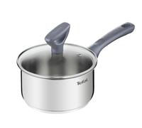Tefal Casserole Tefal Daily Cook en acier inoxydable avec fond renforcé, convient pour tous les types de feux, y compris l’induction, grande conductivité et robustesse, matériaux recyclés 16 cm 1 l
