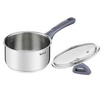 Tefal Casserole Tefal Daily Cook en acier inoxydable avec fond renforcé, convient pour tous les types de feux, y compris l’induction, grande conductivité et robustesse, matériaux recyclés 16 cm 1 l